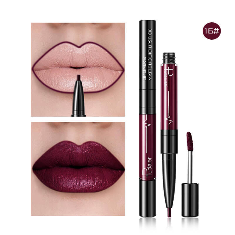 Pudaier Matte Lip Gloss Lip Liner 2 in1 Maqui gem Professional Complete Agate Red Lip Tint Plumper Tattoo Makeup liquid Lipstick Pudaier Matte Lip Gloss Lip Liner 2 in1 Maqui gem Professional Complete Agate Red Lip Tint Plumper Tattoo Makeup liquid Lipstick